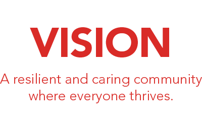 Vision: A resilient and caring community where everyone thrives.