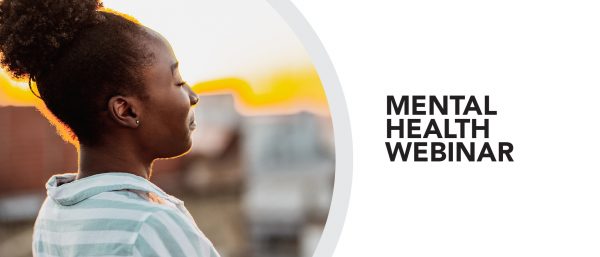 Girl standing peacefully outside. Mental health webinar.