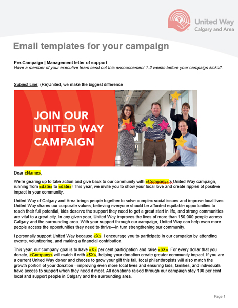 Campaign email templates preview