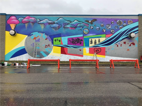Shouldice Mural, work in progress.