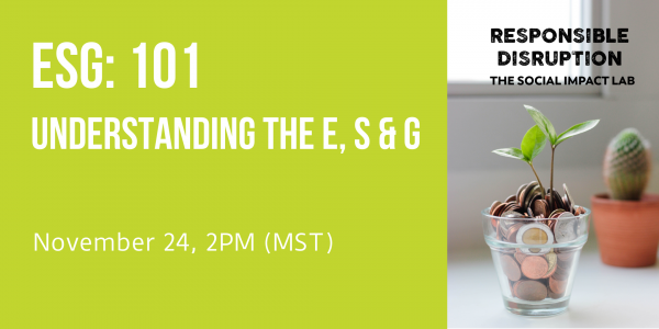 ESG 101: Understanding the E, S & G